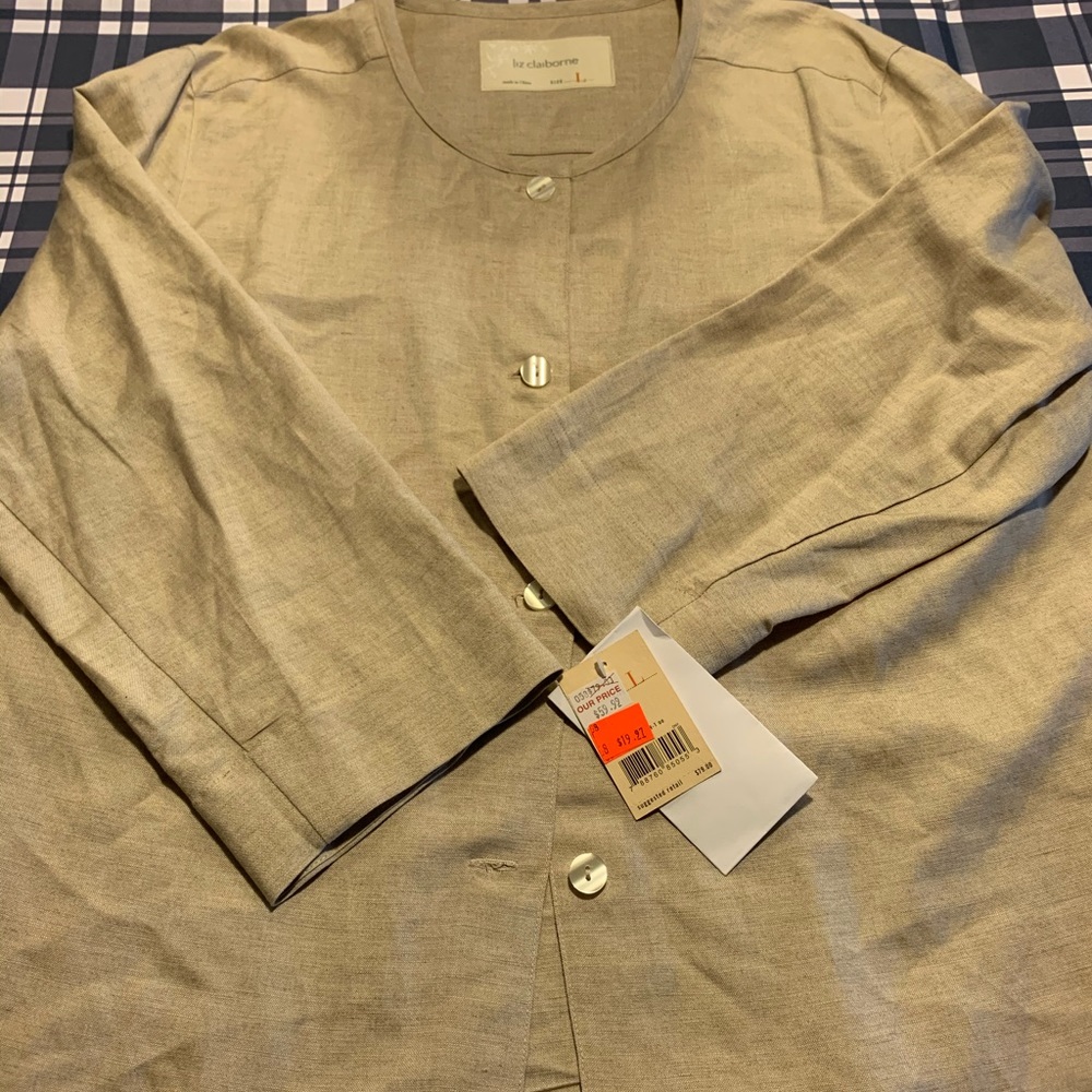 Liz Claiborne Size Large Linen jacket